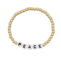 BM1015 Custom Name ID Initial Letter Bracelets Dainty Tiny Gold Beaded Fashion Charm for Personalization