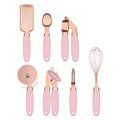 Manjia Factory Pink Kitchen Accessories Tool Stainless Steel Kitchenware Gadgets Utensil Set Peeler Egg Whisky Can Opener