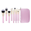 Wholesale Low Price Pink Gold Mocha Dust Nude Oval Makeup Brush Set Fluffy Nail Face Brush Used with Concealer Shaving Brush