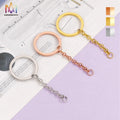 Customized Stainless Steel Keychain Accessories Charm Key Ring Supplier Key Ring With Chain