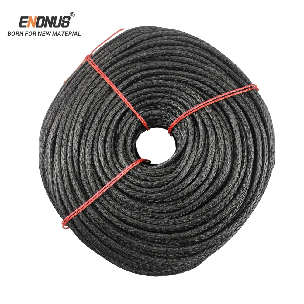 High Strength Low Stretch Flexible 12 Strands Single Braid 1/4" UHMWPE Amsteel Rope