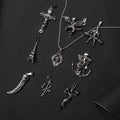 Vintage Men Jesus Christian Charms Stainless Steel Religious Jewelry Punk Portrait Angel Pendant Necklace Silver Men Head Skull
