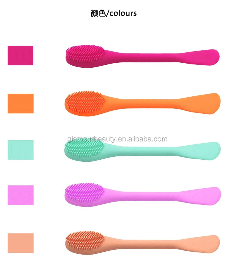 Multi Functional Double Side Soft Silicone Scrubber Mask Applicator Lip Scrub Brush Easy to Clean Face Exfoliator Cleansing Tool MegaBDM