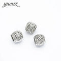 YuenZ Antique Silver Color Tree Leaf Big Hole Spacer Beads Charms Pendants for Bracelets Jewelry Making R214