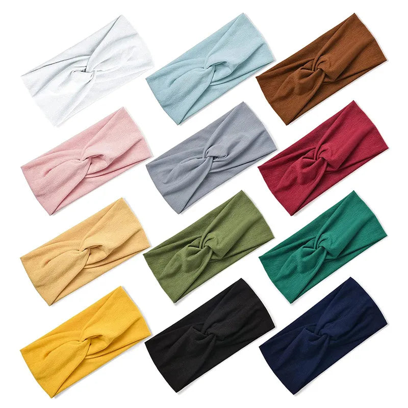Women's Elastic Sweat Hair Wrap Headbands Wholesale Non-Slip Yoga Workout Running Sports Bands for Girls