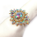 IN STOCK Gold AB Elegant Rhinestone Crystal Napkin Ring for Wedding Decor