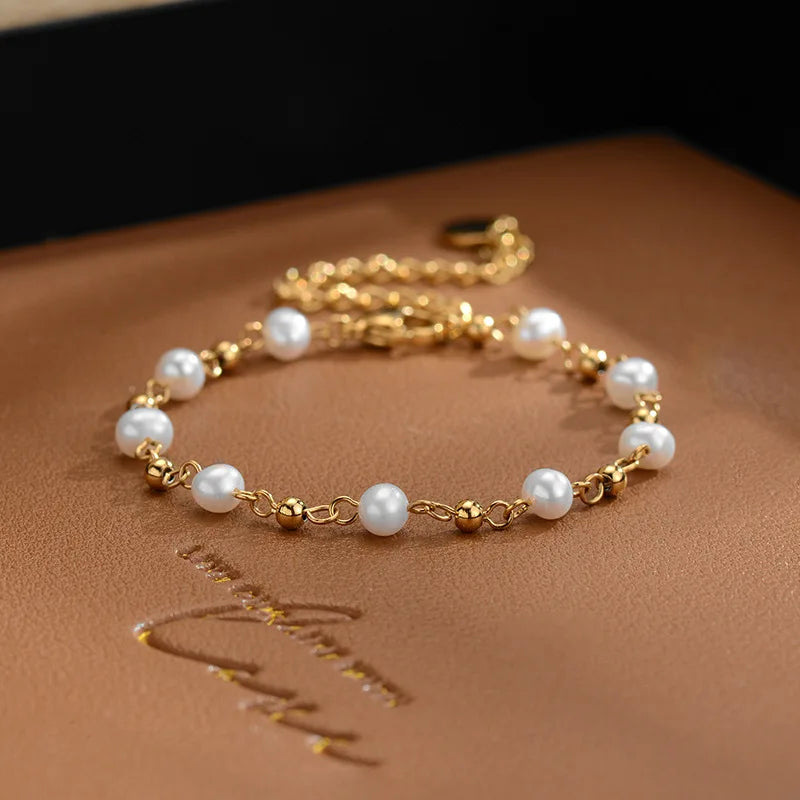 Top Quality Durable Fashion Style Nice Wish Fresh Pearls Mother Women Party Chain Necklace Gift Set