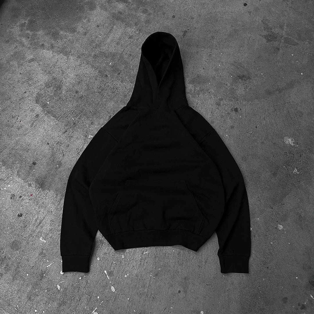High Gsm French Terry Oversized Cotton Streetwear Sweatshirt Custom Raglan Sleeve Men's Hoodies
