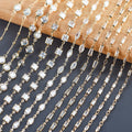 C209 1m/lot  Wholesale New Trend Vintage 18K Gold Plated Zircon Diy Necklace Bracelet Chain Jewelry Making Findings