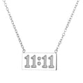 KISSWIFE Stainless Steel Gold Plated Geometric Square Engraved Number 1111 Pendant Necklace Women Jewelry