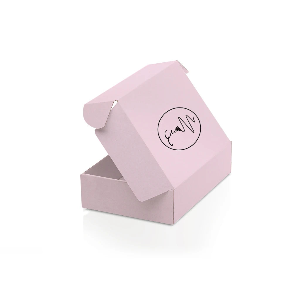Custom Logo Cardboard Cartons Shipping Mailer Box Pink Cosmetic Set Cosmetics Mailing Skin Care Corrugated Packaging Boxes