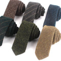 Men's Casual Solid Wool Ties Wedding Gift Suit Cravat Accessories with Corbata Slim Striped Necktie Fashionable Casual Style