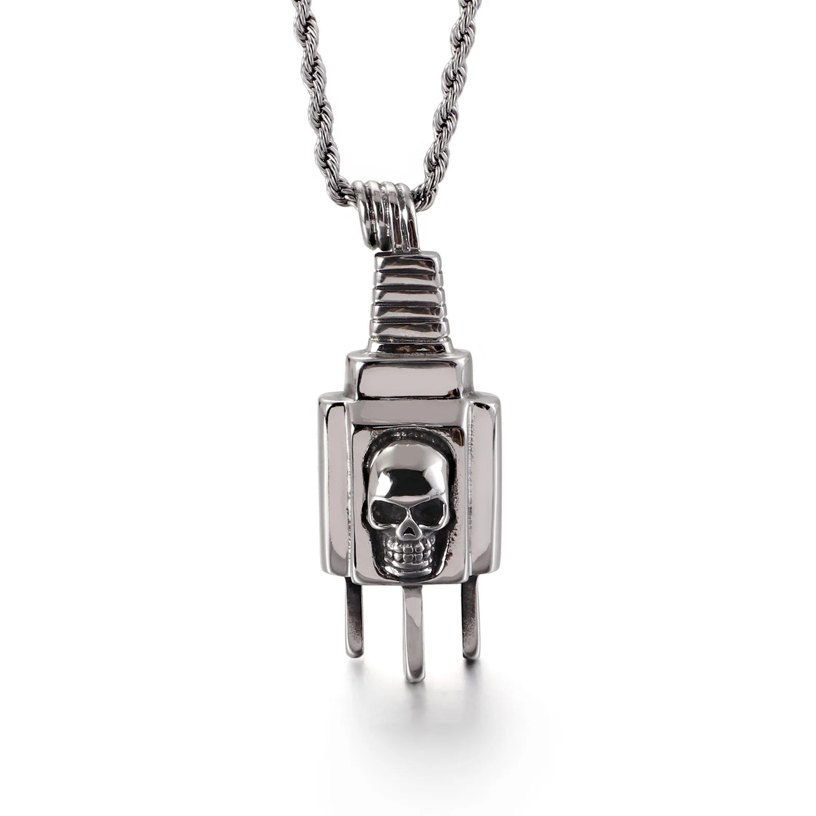 KALEN Punk Skeleton Stainless Steel Plug Men's Pendant