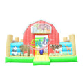 Cheap Farm House Animal Bounce House with Slide Farm Theme 5 in 1 Inflatable Combo