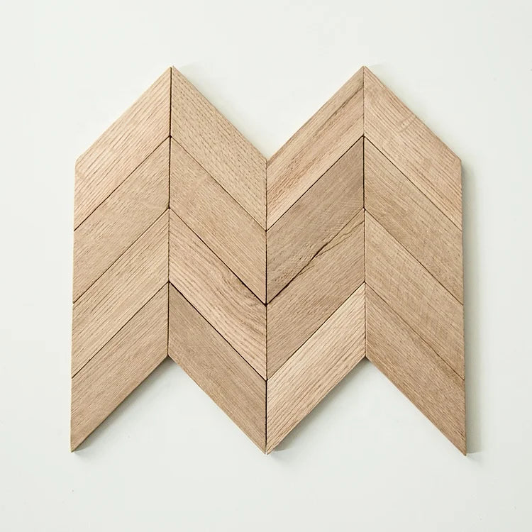 MUMU Brick Wooden 3D Slatted Interinal Mosaic Table Wall Solid Wood Panels Decorative Wall Wood Mosaic