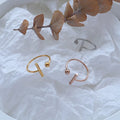 Minimalist personalized type T open stainless steel trending ring gold 18k plated adjustable rings for women