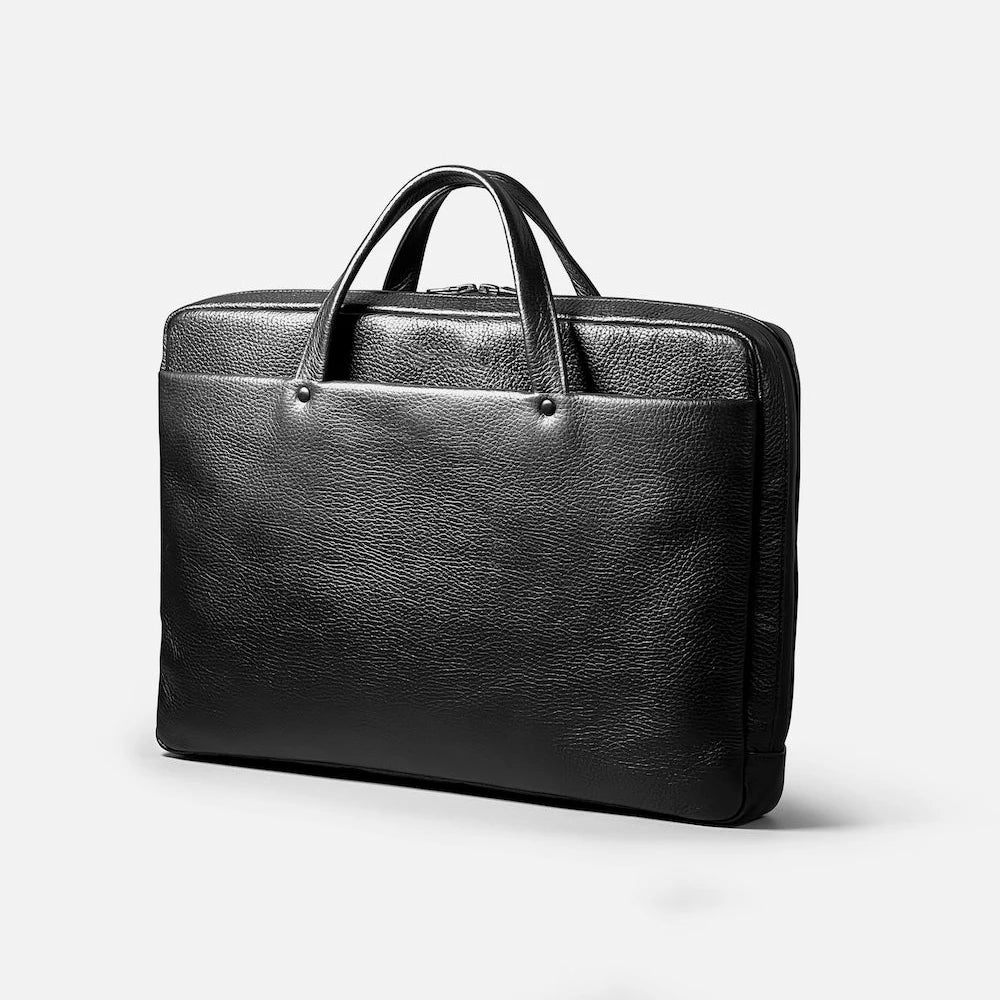 High Quality Customized Logo Large Capacity RFID Travel Business Sling Genuine Leather Laptop Briefcase Men's Handbags Zipper