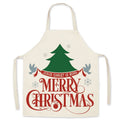 Customized Christmas Kitchen Apron Silk Cotton Canvas With Cactus Pattern and Design for Indoor Use