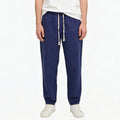 Custom Lightweight Breathable Plain Blank Drawstring Linen Pants for Men
