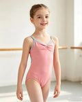 Cheapest Sleeveless Pink Dance Ballet Leotard Cross Back Ballerina Dance Wear Practice Stage Wear Costume for Girls