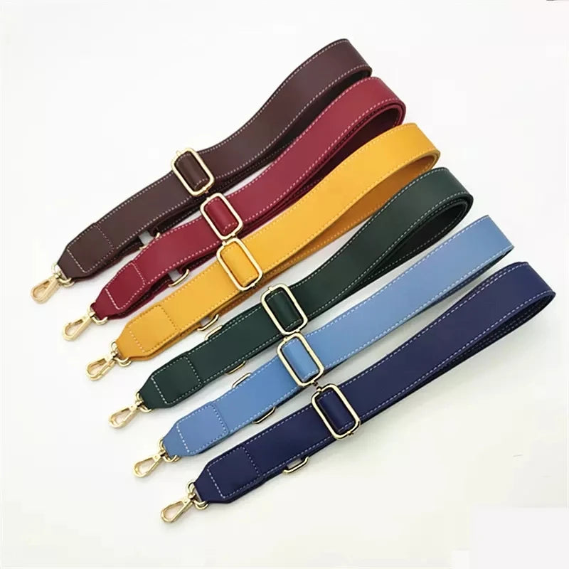 Meetee B-J2017 Solid White Edge Colorful Leather Bag Straps Handbag Accessories Long Shoulder Straps