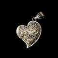 BMZ 2025 New Coming 2*2.5 cm Double Layers Platinum Vacuum Plating 150 Pic CZ Heart Pendant