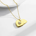 Valentine's Day Made Opened Photo Picture Locket Pendant Living Memory Stainless Steel Locket Heart Crystal Necklaces Women