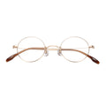 Vintage Style Round Titanium Eye Glasses Frame for Men and Women with Diamond Face Shape Direct From Japan