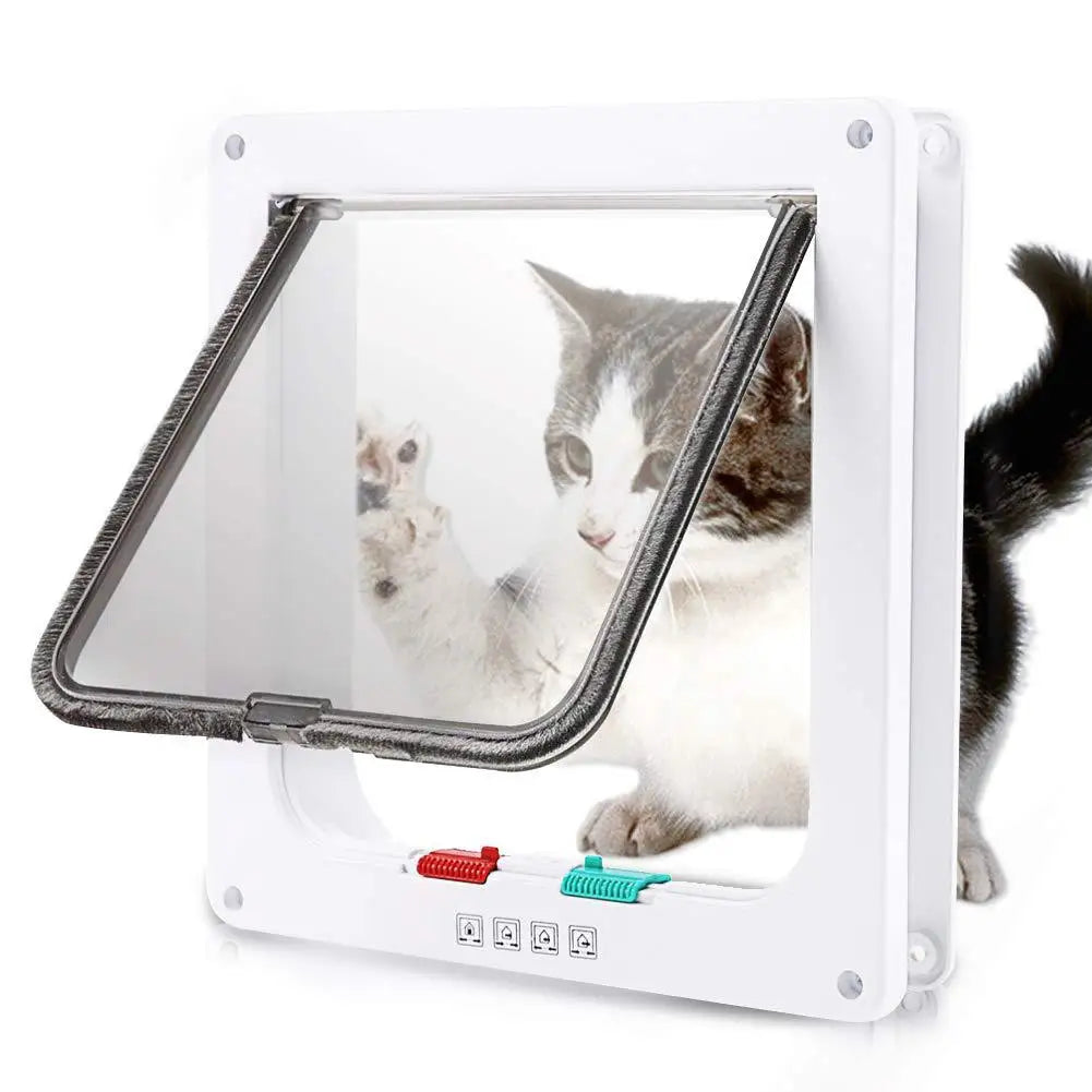 Pet Supplies Inner Flap Dog Cat Screen Door with Square Mesh Design for Living Room Pet Care