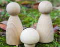 80mm Unfinished Wooden Doll Bodies with 2-Holes Button Diy Craft Eco-Friendly Wood Peg Dolls Square Pattern Beads Decoration