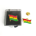 Ghana National Day Metal Pin Ghana National Flag Gold Lapel Pin Soft Enamel Ghana Country Lapel Pin With Acrylic Gift Box