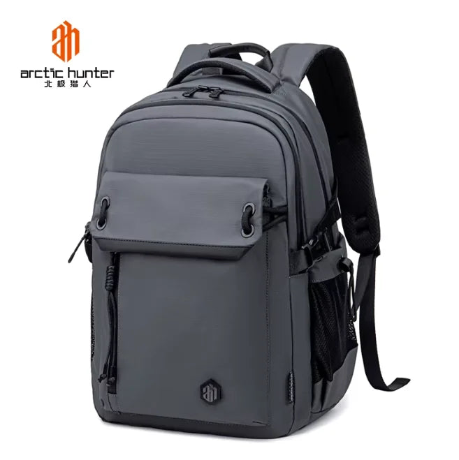 Arctic Hunter Waterproof Geometric Zipper Laptop Backpack with USB Charging Port Large Capacity for Outdoor Hiking Travel
