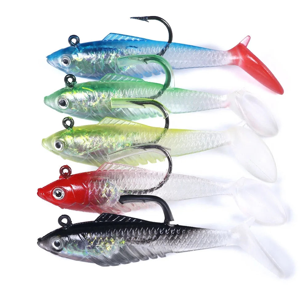 8cm/11.5g 10cm/19.8g Fishing Pesca T Tail Bait Soft Minnow Lure