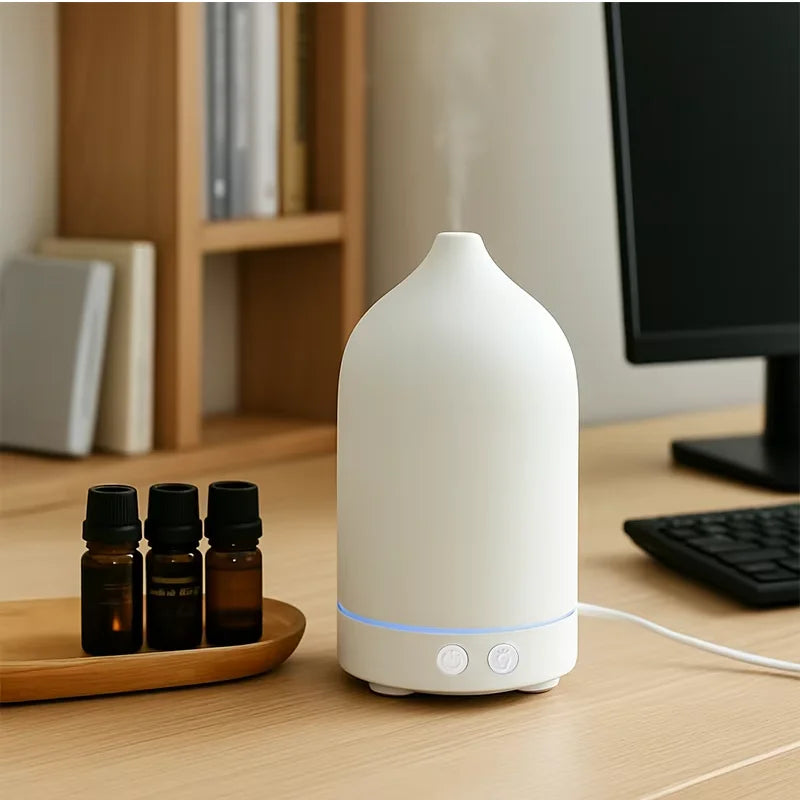 Popular & Hot Selling 100ML Room Humidifier Electric Ultrasonic Ceramic Aroma Diffuser Essential Oil Decoration Household