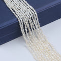 Zhuji 3-4mm White Baroque Pearls Necklace Freshwater for Jewelry Making