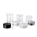 Factory Price Body Face Cream Jar Container 50ml Clear Plastic PET Cosmetic Jar Aluminum Cap Recyclable Custom Color Custom Logo