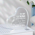 Custom Acrylic Heart Shape Desk Sign Acrylic Tabletop Plaque Friendship Love Sign Gift Acrylic Block