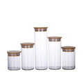 Wholesale Diameter 37-47 Glass Sealed Jars Storage Jars Kitchen Storage Jars Tea Leaf Flower Tea Jars with Bamboo Lids