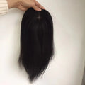 EMEDA Hot Selling Virgin Hair Silk Topper Free Parting Natural Black Light Density Human Hair Piece Woman Toupee Stock