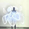 White Flower Dress with Led Light  for Openning Dance Stage Performance Costume Club Prom Dresses