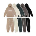 Custom 3D Puff Print Street Wear Organic Cotton Unisex Tracksuit Sweatpants and Hoodie Set for Men Hoodies Set