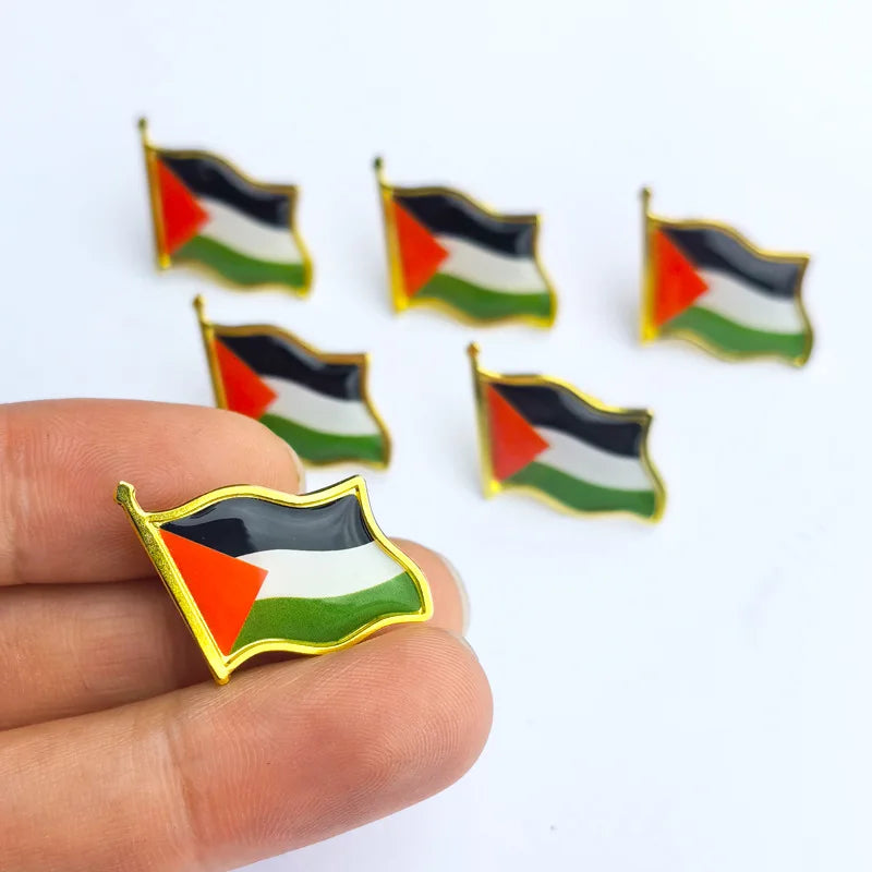 Manufacturer Palestine National Flag Lapel Pin Hat Scarf Bag Clothes Jewelry Accessories Palestine Brooches Flag Brooch Pin