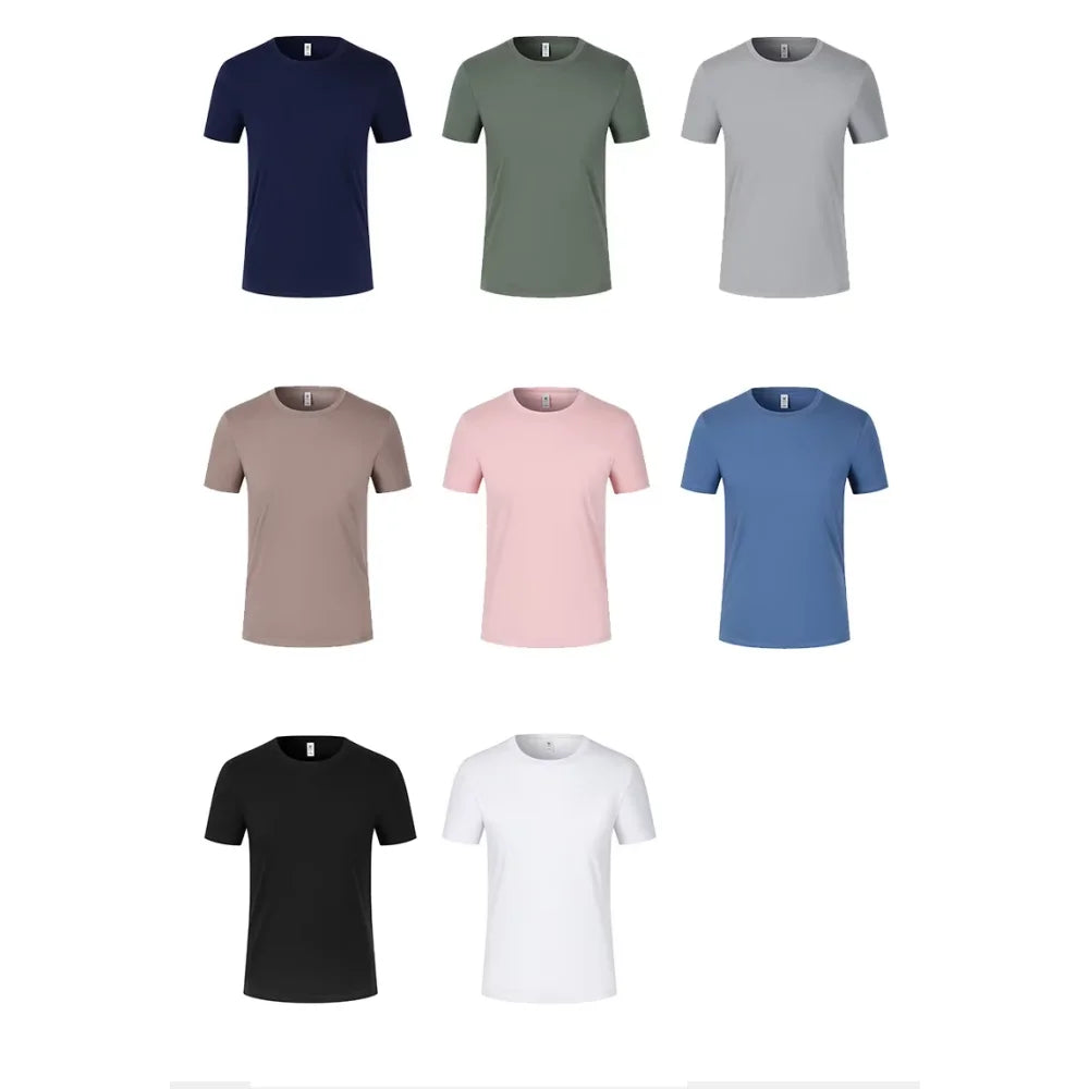 210G Sorona Cool Touch Plain Crew Neck TShirt Unisex Custom Printed Team Event Basic Summer Tee Lightweight