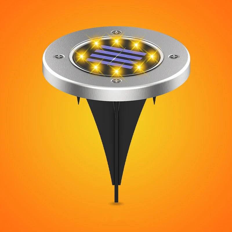 Wholesale New Products  Solar Underground Light 4/5/8/12 LED Outdoor Waterproof Courtyard Lawn Landscape Decoration Lighting