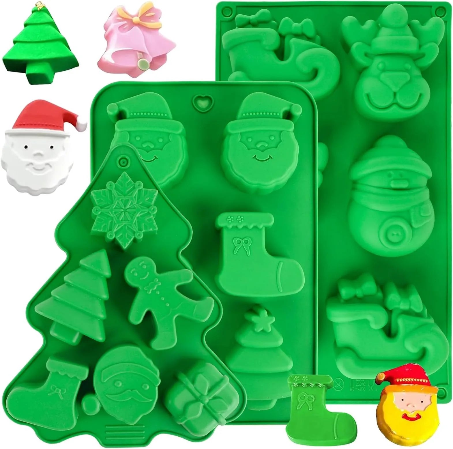2025 Hot Sale Christmas Silicone Mould Christmas Chocolate Mould Xmas Candy Jelly Cake Baking Molds for Christmas Party Supplies