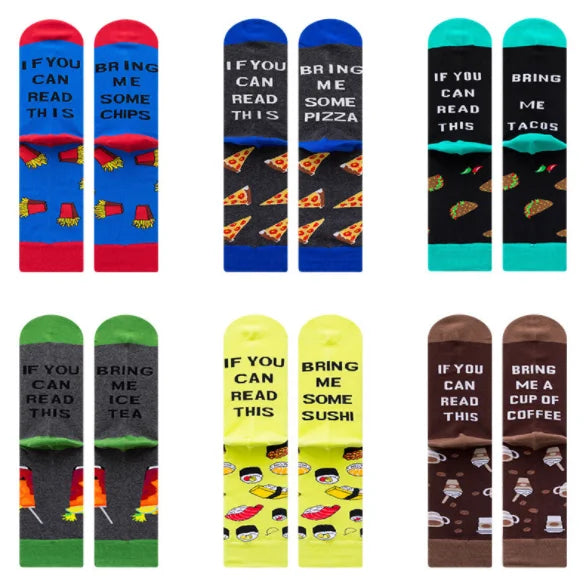Funny Letters Socks Men and Women Autumn Winter Skateboard Socks Embroidery if YOU CAN READ Male Female Socks
