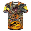 Dinosaur for 3D Printed Cartoon Men's T-Shirt 100% Polyester Breathable Anti-Pilling Smart Casual Short Sleeve Regular