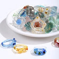 New Colorful Transparent Acrylic Irregular Marble Zircon Resin Ring for Women Girls Jewelry