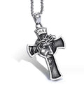 Caicai Classic Necklace Stainless Steel Cross Head Pendant Titanium Steel Link Featuring Pearl for Anniversaries Wholesale