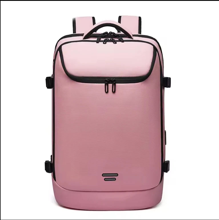 Best Perfect Heavy Duty Cute pink 50L Expandable Anti Theft Lockable Overseas Travel Backpack for Moms Clothes Europe Carry-on